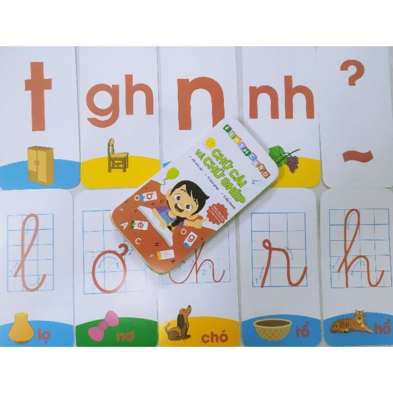 Flashcard - Bộ Thẻ Học Chữ Cái Và Chữ Ghép  42 Thẻ