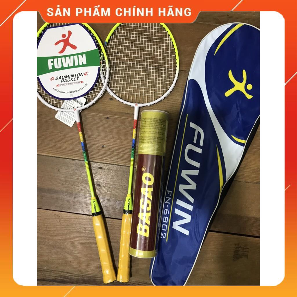 Combo 2 cây vợt cầu lông Fuwin 6802 - tặng ngay 1 hộp cầu lông 3 sao 10 quả