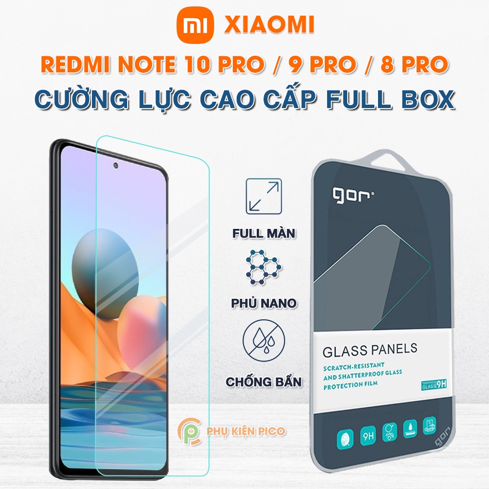 Kính cường lực Xiaomi Redmi Note 10 Pro / Note 9 Pro full màn hình chính hãng Gor - Dán màn hình Redmi Note 10 Pro