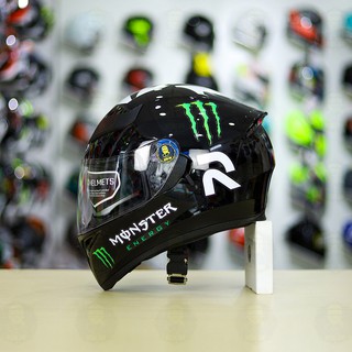 Mũ Fullface 2 kính Roc 05 K3SV Đen Bóng Dán Tem HJC Monster