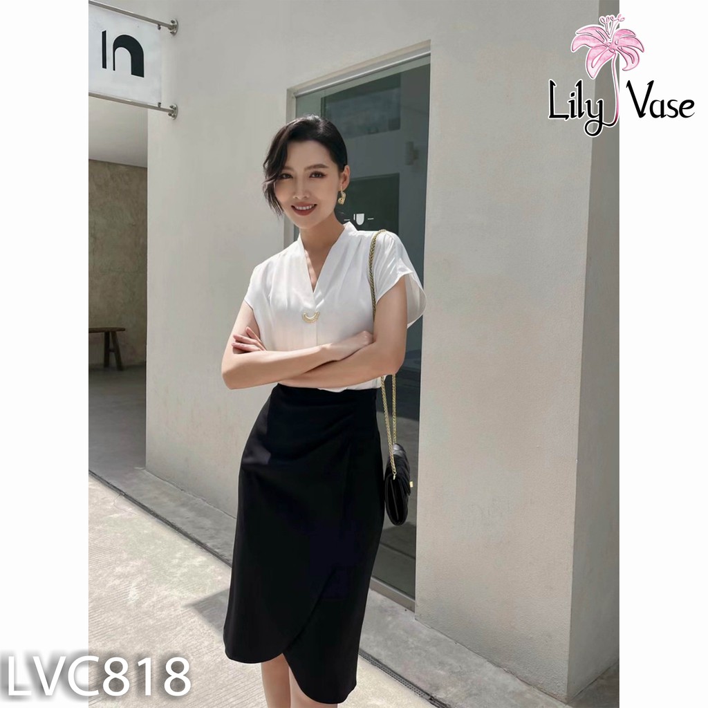 Chân váy bút chì công sở chất liệu vải lụa trượt mềm mượt trẻ trung thanh lịch (LVC818)