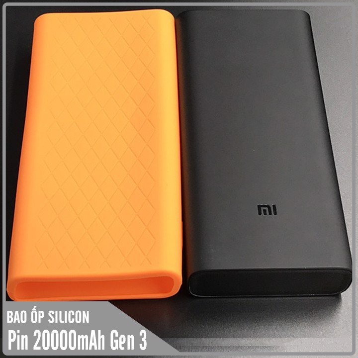 Bao ốp silicon dành cho Pin sạc dự phòng Xiaomi 20000mAh Gen 3