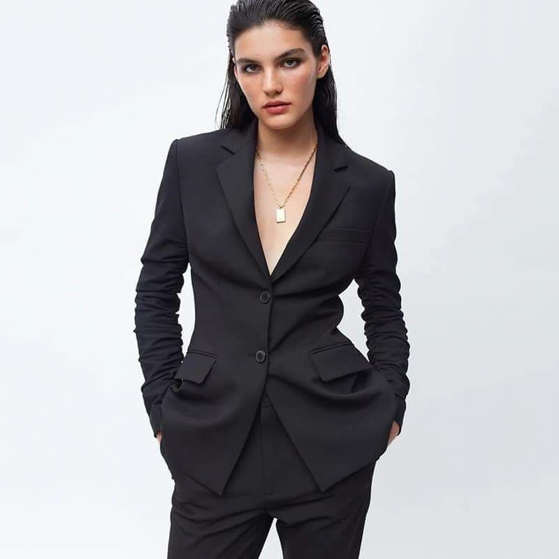 Blazer ZR đen bo tay