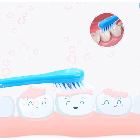 Bàn Chải Đánh Răng Điện Hai Mặt Lông Mềm Cho Trẻ Em Kèm 2 Đầu Thay Thế