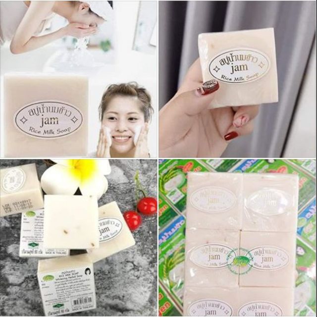 [CHÍNH HÃNG] SOAP BÁNH XÀ PHÒNG CÁM GẠO SỮA NON KÍCH TRẮNG THAILAND