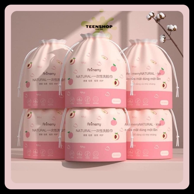 Khăn Khô Đa Năng ANIMERY Bông Tẩy Trang - Khăn Giấy Vuông Dùng Một Lần