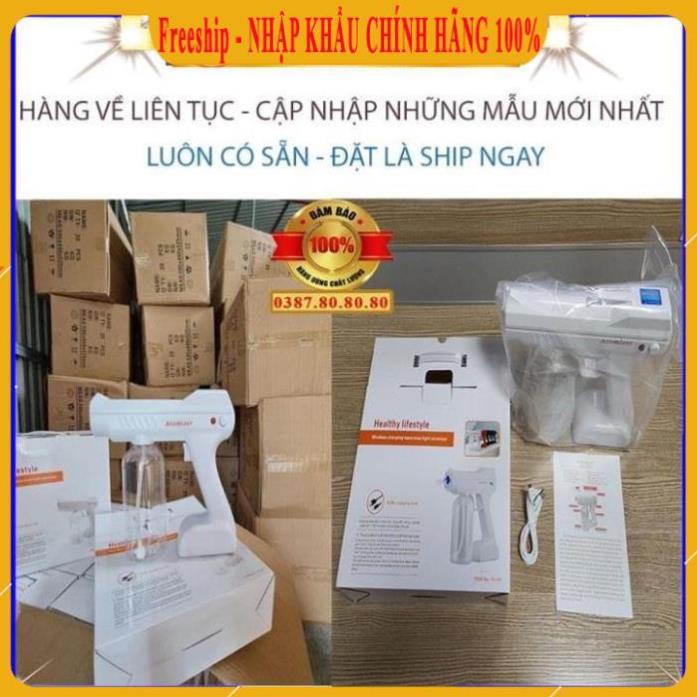 [ PHIÊN BẢN MỚI ] Máy phun khử khuẩn cầm tay/ Súng phun khử khuẩn nano tia uv chống dịch, diệt khuẩn 8 đèn led Atomizer