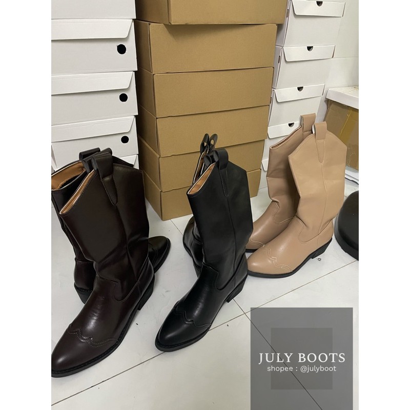 Boots Cổ Vừa PhốI Quai Gót 4.5 Phân Lnd Hàng Loại Đẹp (Có HìNh ThậT) | BigBuy360 - bigbuy360.vn