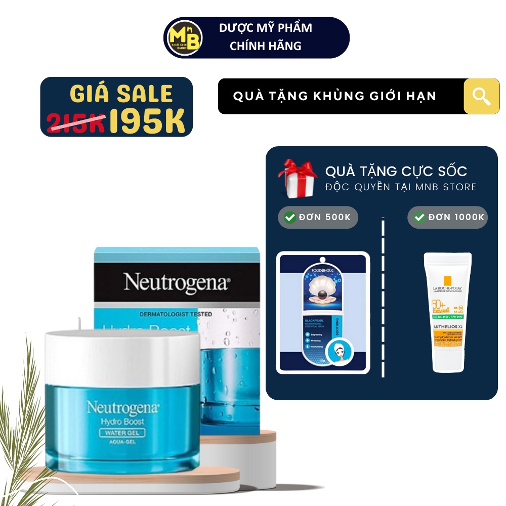 Kem dưỡng ẩm Neutrogena Hydro Boost Water Gel cho da dầu mụn an toàn và mỏng nhẹ 48g