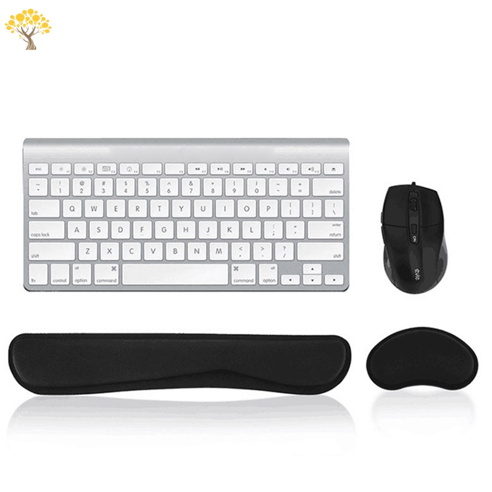 Tấm lót chuột có đệm kê/ Đệm kê cổ tay/ Set 2 món bền bỉ chống trượt chất lượng cao