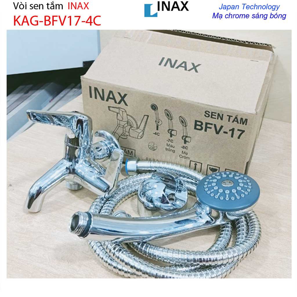 Vòi sen tắm lạnh linax Nhật Bản KAG-BFV17-4C, Trọn bộ vòi sen tắm Linax chính hãng nước mạnh sử dụng tốt