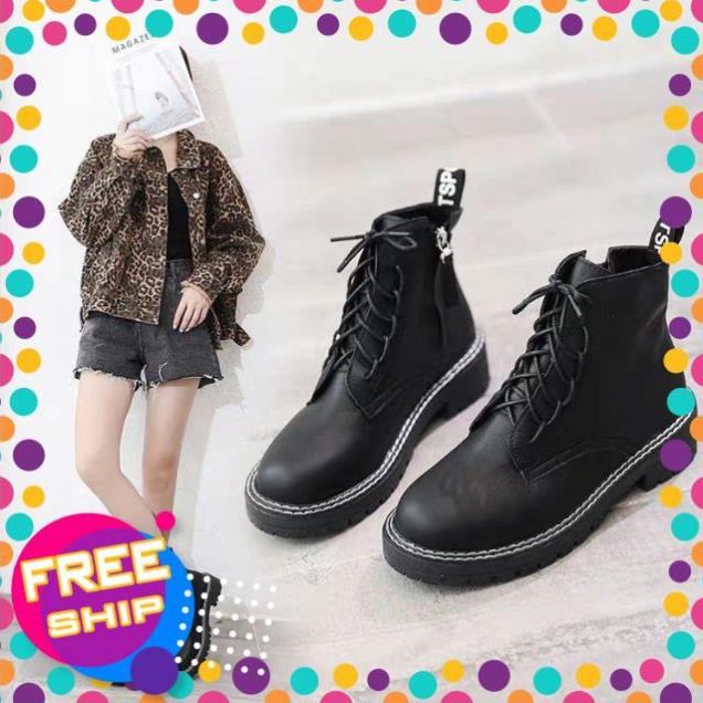 [ORDER BIGSIZE] Boots da cổ ngắn buộc dây full size 35-42 kèm ảnh thật - MT340 HG2703