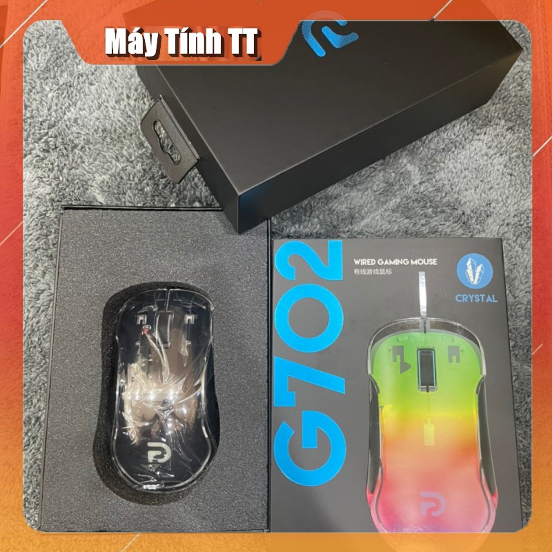 Chuột Game có dây máy tính Crystal G702 có led RGB đổi màu cực chất - Máy Tính TT