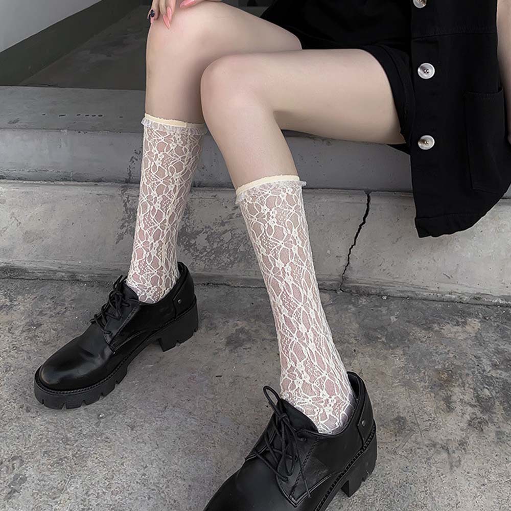 Vớ Ren Cổ Vừa Phong Cách Lolita Hàn Quốc Dễ Thương Nhiều Màu Sắc Dành Cho Nữ