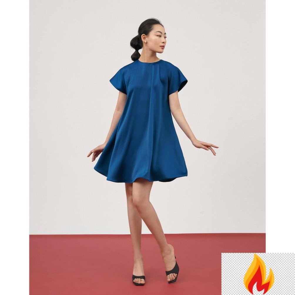 Đầm lụa dáng chữ A tùng xoè rộng Mauve A dress -KLH8a