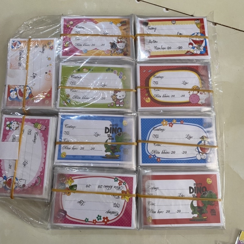 Nhãn vở giấy nhãn dành cho học sinh