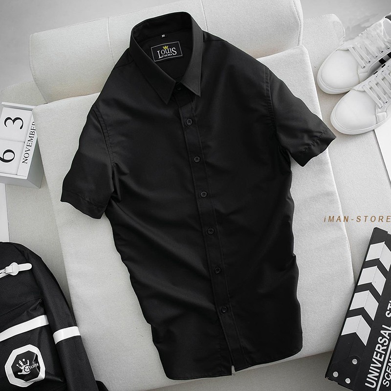 Áo Sơ Mi Nam Ngắn Tay Công Sở, Áo Sơ Mi Nam Cộc Tay Vải Lụa Cao Cấp VNXK [HÀNG XỊN] | BigBuy360 - bigbuy360.vn