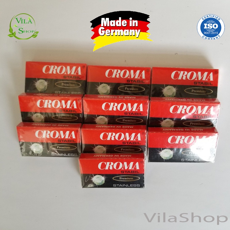 Dao Cạo Râu Croma Stabil, Hộp Lưỡi Dao Cạo Lông Đa Năng Nam Nữ Siêu Sắc Siêu Tiện Dụng Hàng Đức
