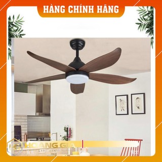 Quạt trần đèn dấu cánh, quạt trần phòng khách DA166- cánh cụp cánh xòe có 3 chế độ ánh sáng sang trọng-điều khiển từ xa