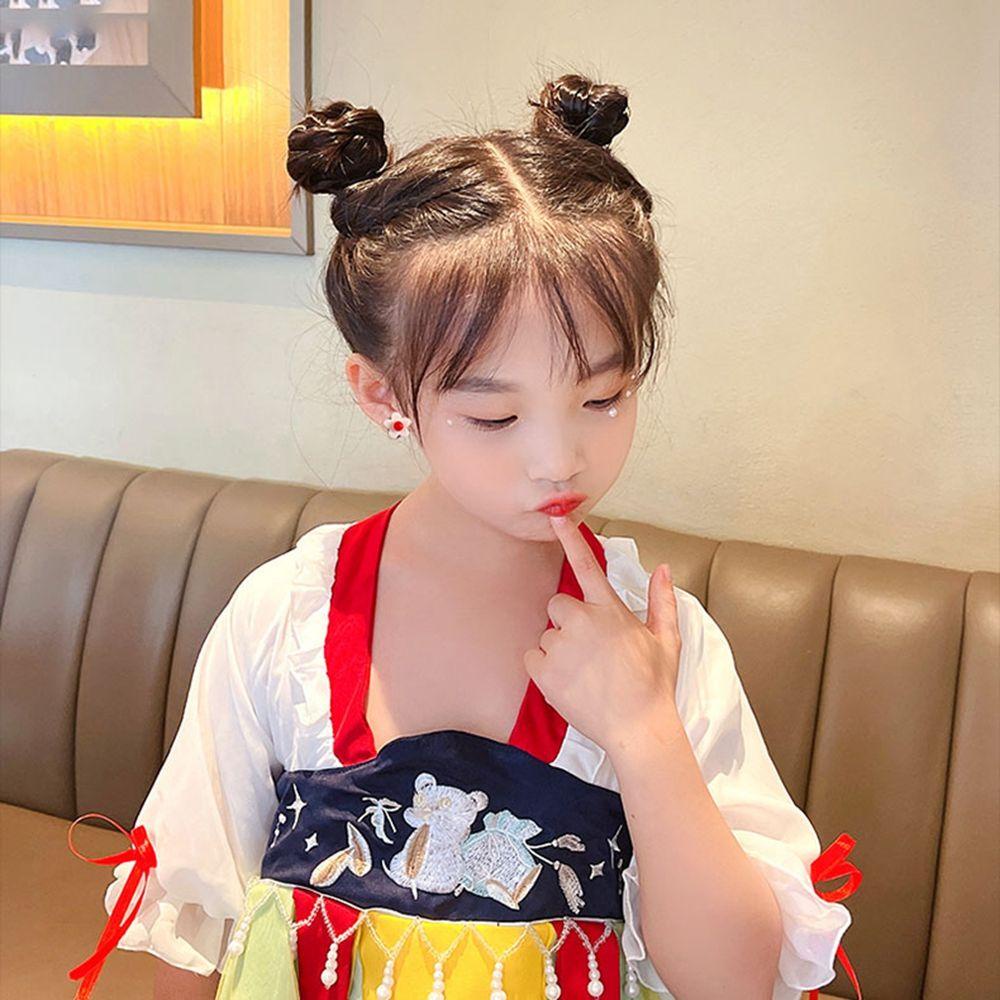 Khuyên Kẹp Vành Tai Họa Tiết Hoa Cúc / Trái Cây Hoạt Hình Đơn Giản Cho Bé Gái