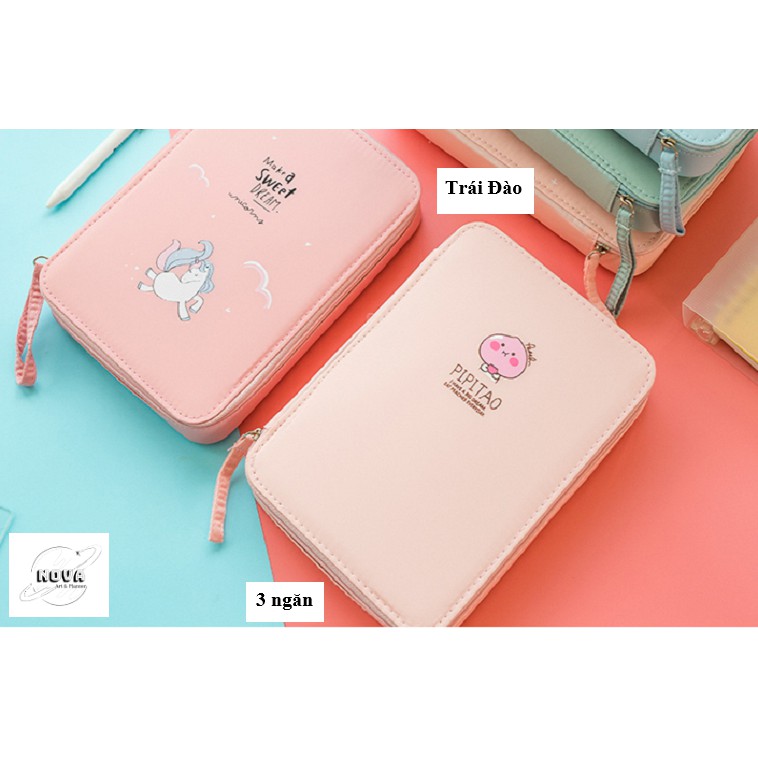 (mẫu dễ thương) Túi Đựng Ipad ,Bút, Sổ Tay nhiều mẫu 2 ngăn, 3 ngăn