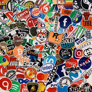 sticker LOGO BRAND Chống Nước, trang trí Nón Bảo Hiểm, Guitar, Laptop, Máy Tính, Vali