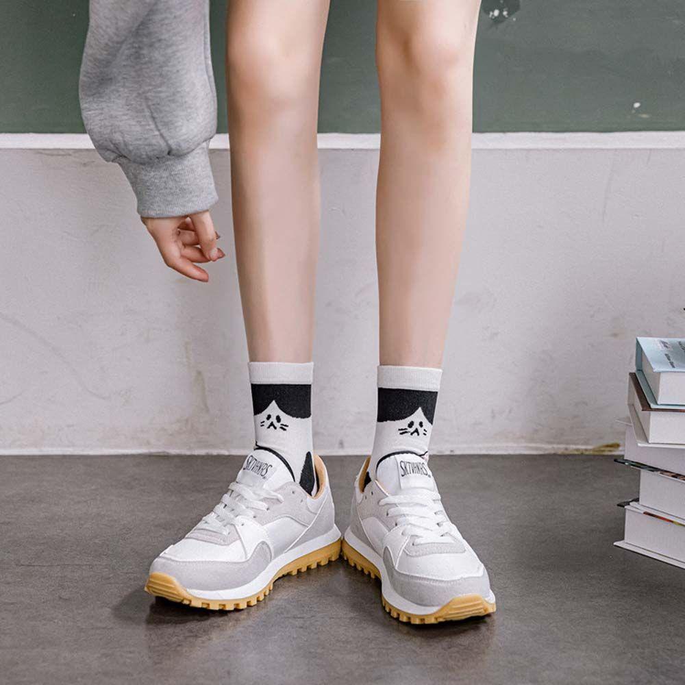 FORBETTER Vớ Cotton Xỏ Ngón Họa Tiết Động Vật Vui Nhộn Cho Nam Và Nữ