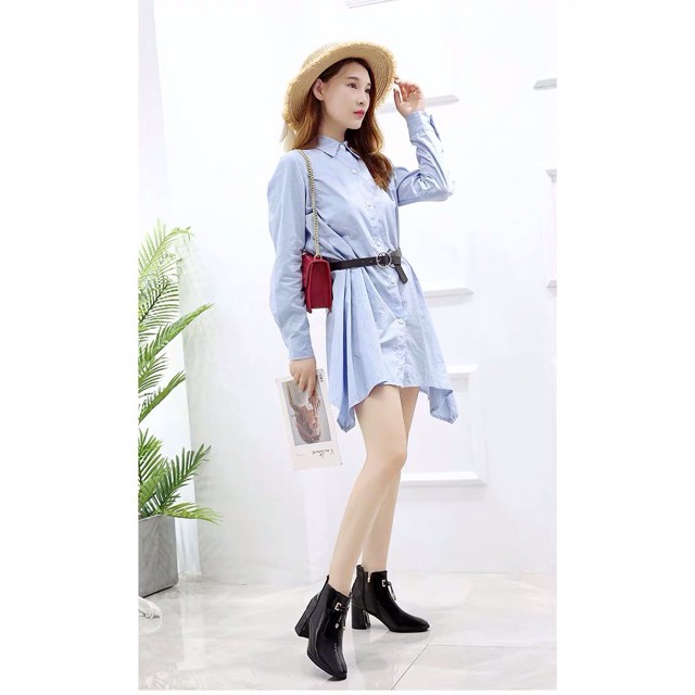 ORDER Bốt da bóng cổ cao khoá sườn công sở | BigBuy360 - bigbuy360.vn