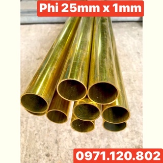 Ống đồng thau phi 25mm x 1mm x 3m