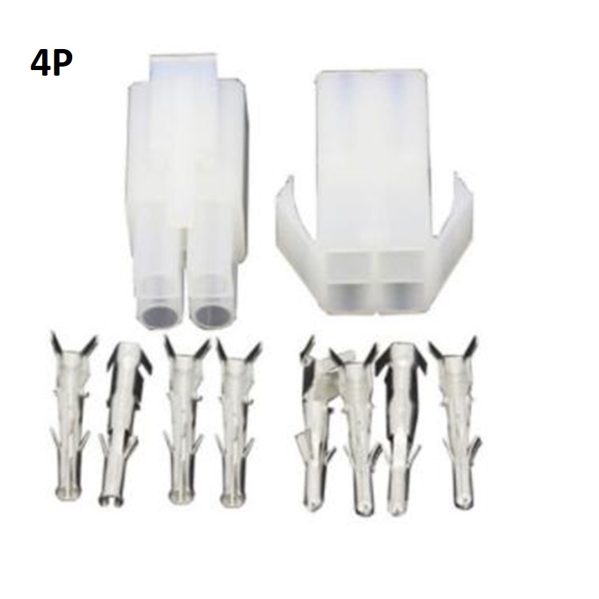 Đầu nối xe máy, xe hơi, cos tròn 6.2mm, loại 1P-9P