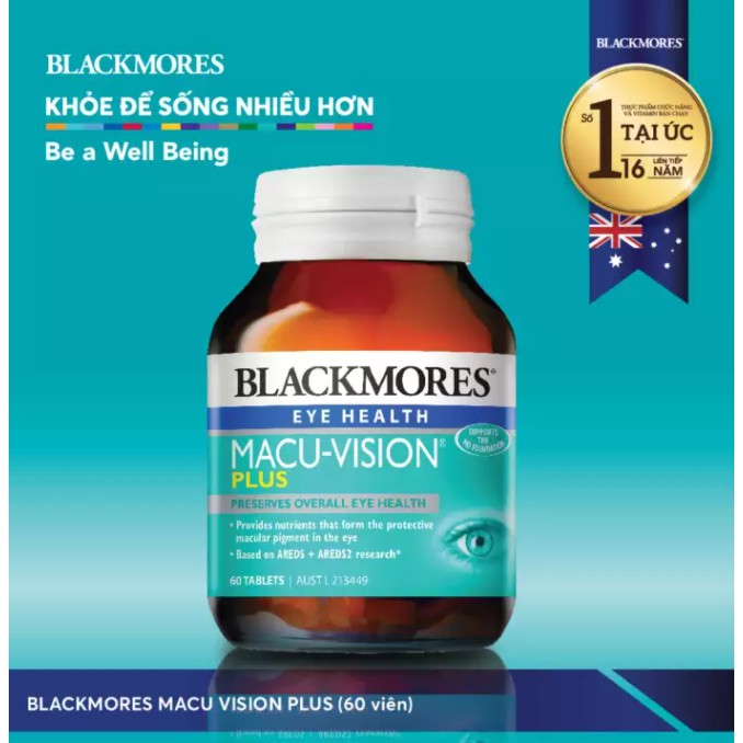 [HÀNG CHUẨN ÚC] Viên uống bổ mắt Blackmores Macu Vision | Plus HSD 2022 | BigBuy360 - bigbuy360.vn