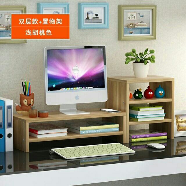 Kệ gỗ để máy tính cộng giá Sách