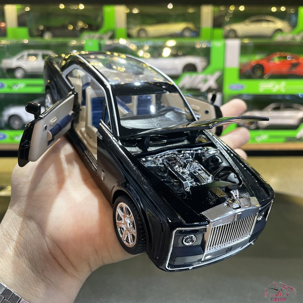 Xe mô hình ô tô siêu xe Roll Royce Sweptail tỉ lệ 1/24 hãng XLG màu đen