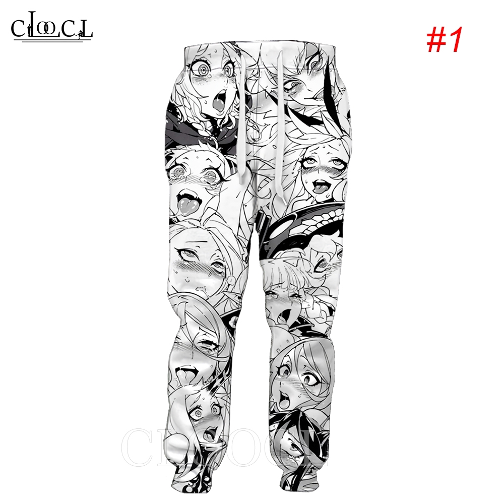 CLOOCL Ahegao Hentai Expression Anime Girl 3D Print Men Jogger Pants