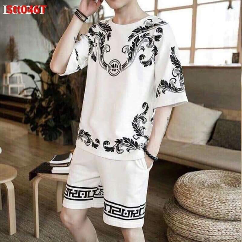 ⚡️  FREE SHIP 99K ⚡️  Bộ Thể Thao Nam COMBO QUẦN ÁO Nữ họa tiết hoa lá chất thun lưới mè mát nhẹ tập gym