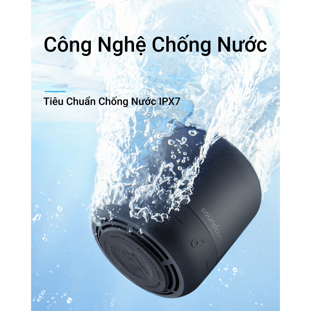 Loa Bluetooth SoundCore Mini 3 6w (By Anker) - A3119- LOA MINI ÂM THANH HAY BASS ẤM CHỐNG NƯỚC SIÊU BỀN PN TRÂU