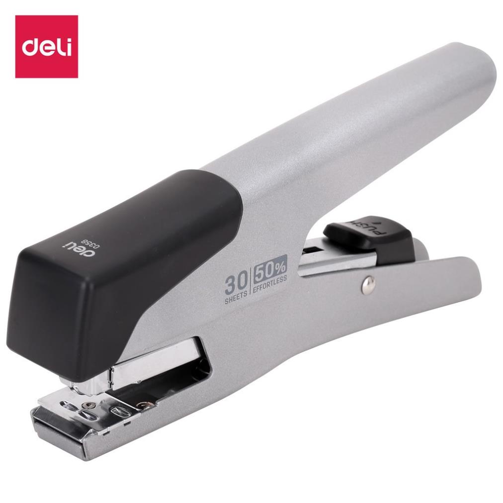 Dập ghim trợ lực 30 tờ Deli 358 , sử dụng ghim 24/6 & 26/6