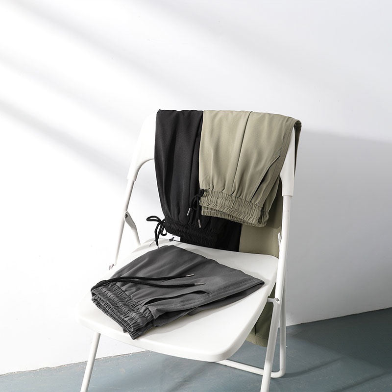 Quần Dài Thể Thao Vải Lụa Lạnh Dáng Rộng Thời Trang Xuân Hè Cho Nam