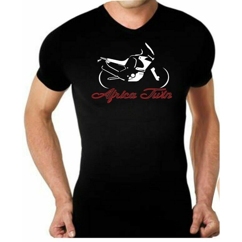 Áo Thun In Hình Xe Honda Africa Twin Maglia Moto sport Cá Tính cool summer black round neck t shirts for men korean style 100% cotton short sleeve loose basic casual plain tee print couple wear unisex quick dry HO56
