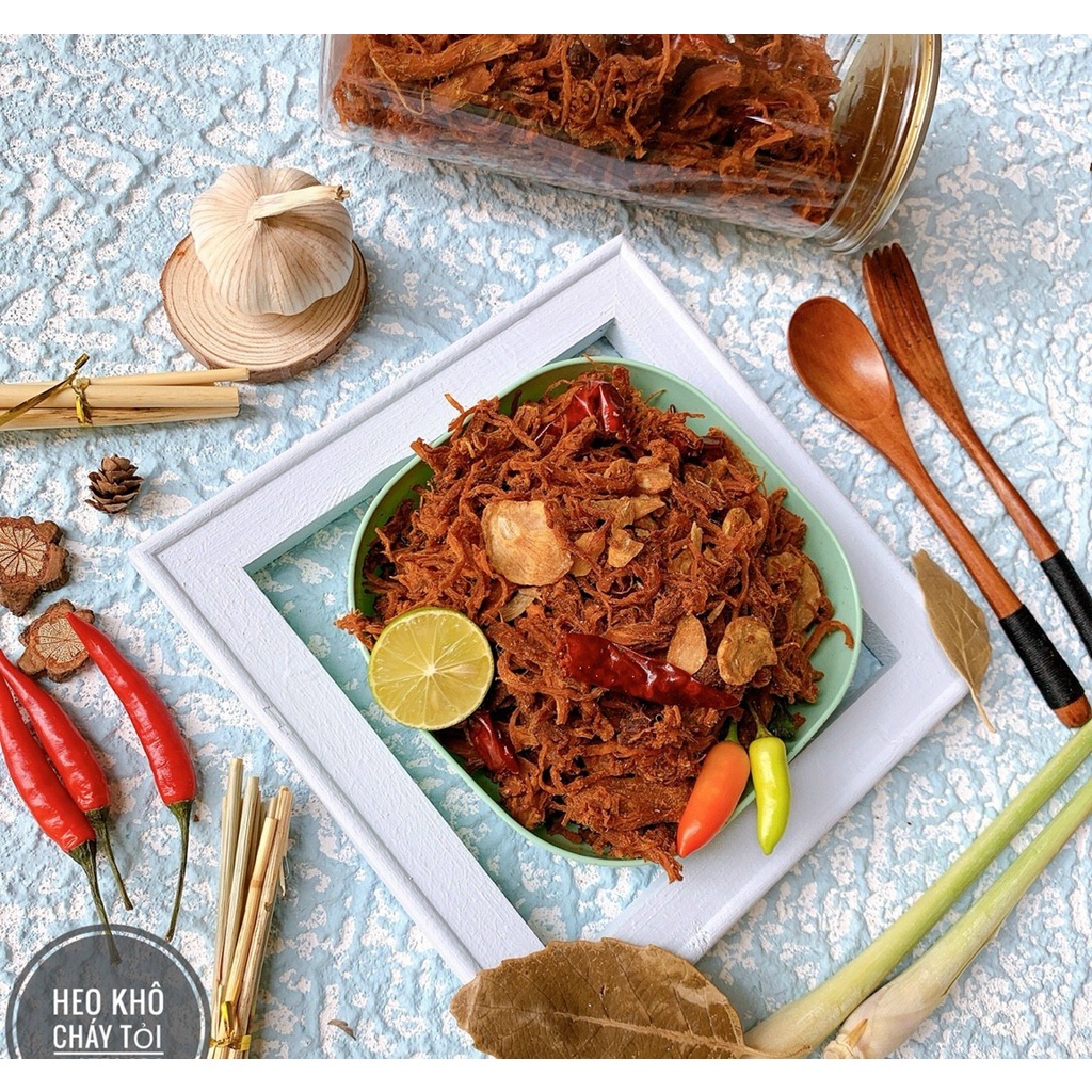 Heo khô cháy bơ tỏi TinTin hũ 300G, thịt khô, đồ ăn vặt, học sinh sinh viên thơm ngon, an toàn vệ sinh thực phẩm | BigBuy360 - bigbuy360.vn