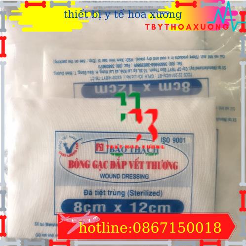[Hàng Chính Hãng] Bông Gạc đắp Vết Thương Bảo Thạch túi 10 miếng