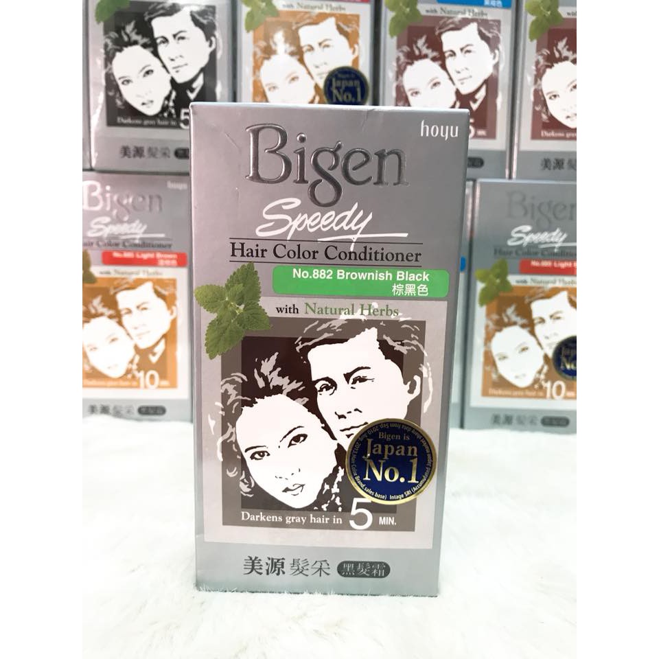 (PHỦ BẠC 100%) Thuốc Nhuộm Tóc Bigen Speedy Hair Color Conditioner nhập khẩu chính hãng công ty