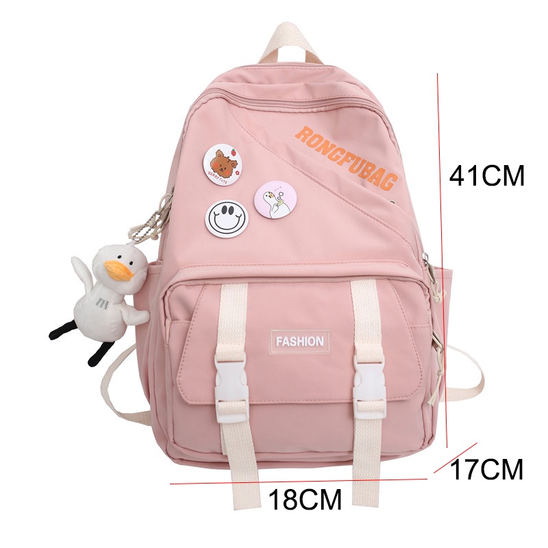 Ba Lô Đi Học Cỡ Lớn Phong Cách Hàn Quốc Cổ Điển Thời Trang