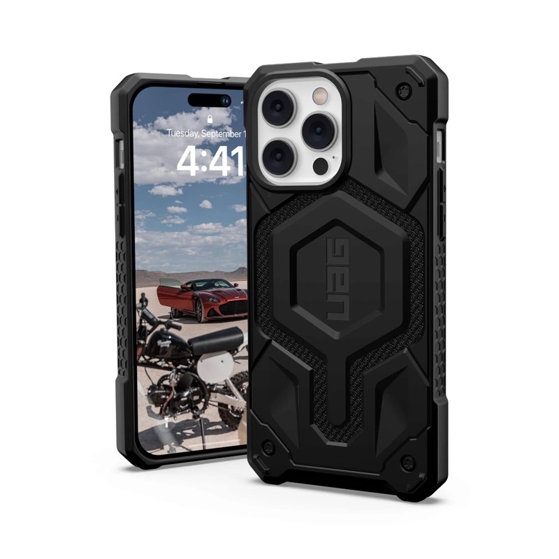 ỐP LƯNG UAG MONARCH PRO SỢI KEVLAR black with MAGSAFE CHO IPHONE 14 PRO MAX tại nguyễn gia group Cao Đạt Q5