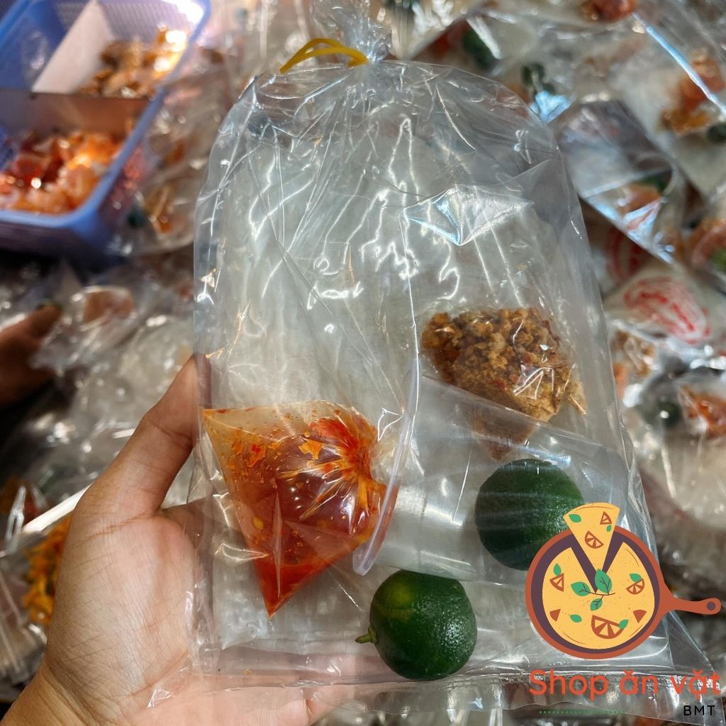 Bánh tráng phơi sương chấm ớt siêu cay Bon Bon bánh tráng muối sa tế cay càng ăn càng mê - 14020042