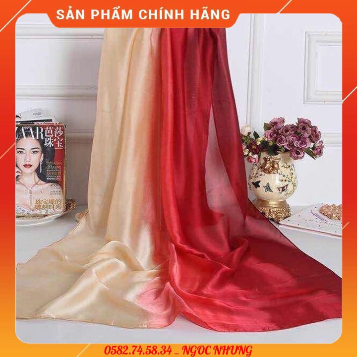 [MẪU 2021] Khăn Choàng Lụa Tơ Tằm Sống Kích thước 90 x 180cm chất khăn siêu nhẹ, siêu mềm, và siêu mát