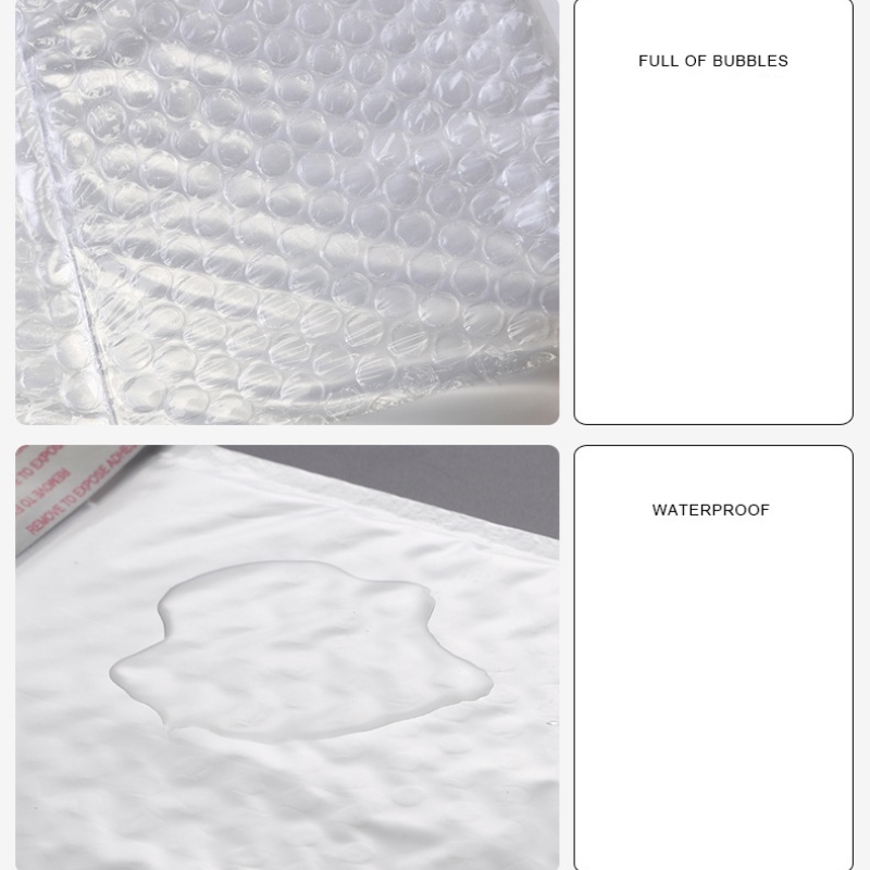 Bộ 50 Túi Khí 11x13cm+4cm Lót Nhựa Đóng Gói Hàng Hóa