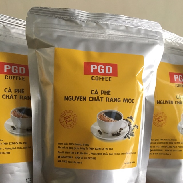 1kg cà phê nguyên chất rang mộc (100% robusta & arabica)