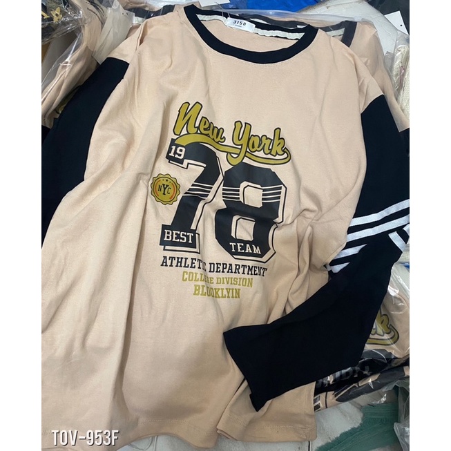 🍒🍒FREESHIP🍒ÁO COTTON NỈ .CỔ TRÒN .Prom DÁNG RỘNG HÌNH CHỮ IN SIÊU ĐẸP. KÈM ẢNH THẬT