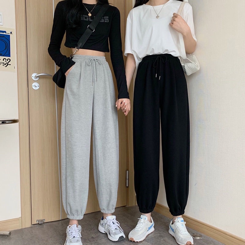 Quần Jogger Unisex Nỉ Ống Boom trơn Có Dây Rút cạp chun dáng rộng J02